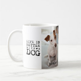 Café Taza con plantilla de foto de cita de mascota de p