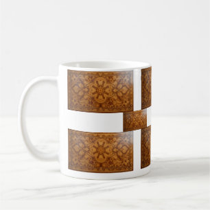 Café Taza con raya de bloque rústico
