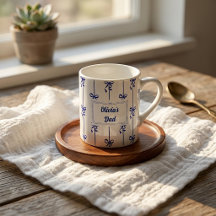 Taza con raya de lazo y nombre personalizado regal