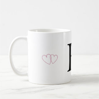 Café Taza con regalo de letra H - Taza con inicial de m
