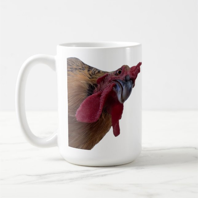 Café Taza con retrato de pollo (Izquierda)