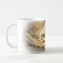 Taza con retrato de princesa de relojería onírica
