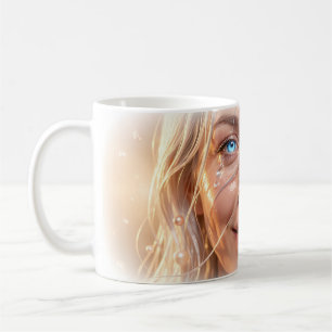 Café Taza con retrato Lágrimas radiantes de resiliencia