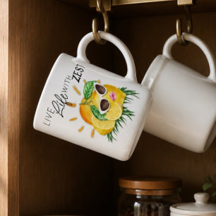 Café Taza con Rinde de Limón Adorable