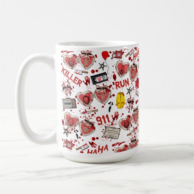Café Taza con salpicaduras de sangre para amantes de pe (Izquierda)