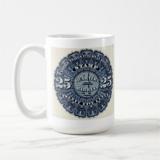 Café Taza con sello de ingresos de cerveza Vintage 25c
