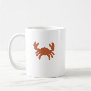 Café Taza con silueta de cangrejo de bronce signo zodia