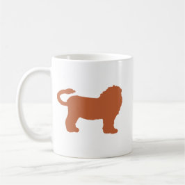 Café Taza con silueta de León de Bronce del Zodiaco – L