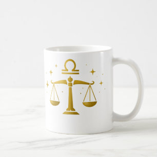Café Taza con símbolo del zodiaco Libra – Diseño de bal