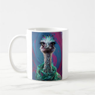 Café Taza con tema de avestruz