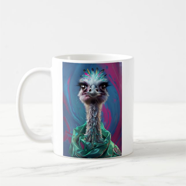 Café Taza con tema de avestruz (Izquierda)