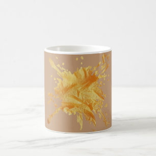 Café Taza con textura de papel otoñal pastel beige pers