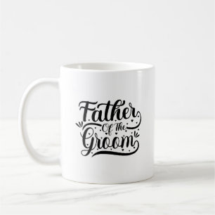 Café Taza con tipografía de Padre del Novio