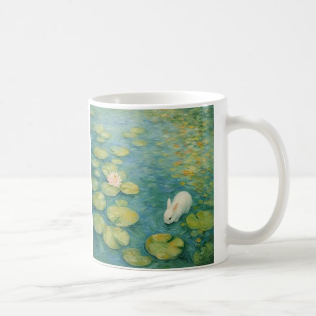 Café Taza Conejo Blanco - Susurros junto al estanque de (Derecha)