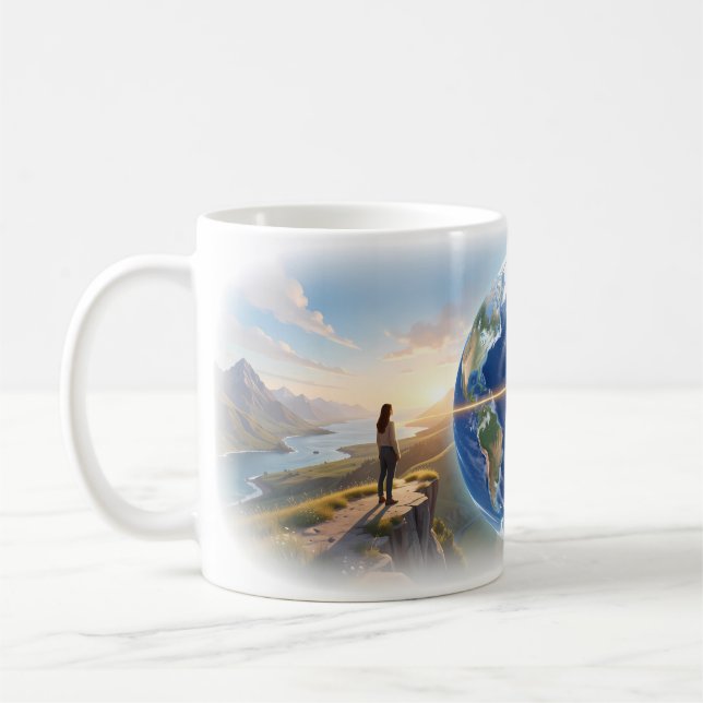 Café Taza Conexión Global a Través de Senderos de Monta (Izquierda)
