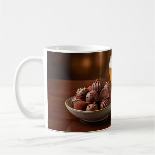 Café Taza conmemorativa de degustación de pralinas y ce