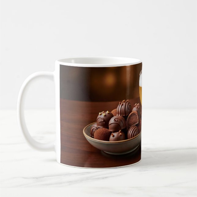 Café Taza conmemorativa de degustación de pralinas y ce (Izquierda)