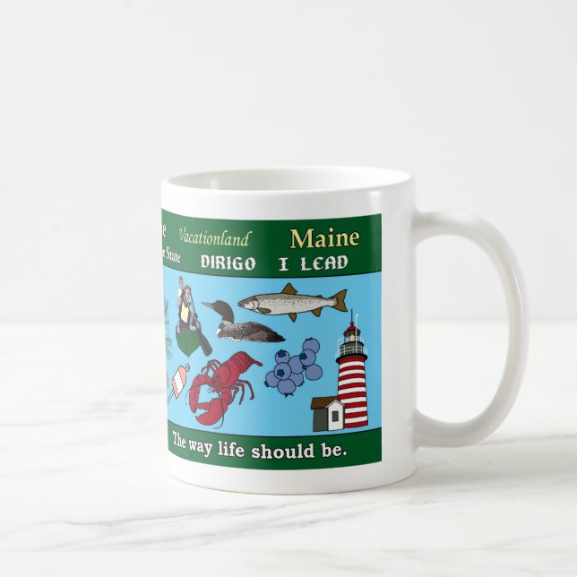 Café Taza conmemorativa del estado de Maine (Derecha)