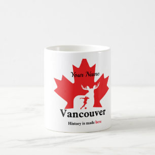 Café Taza conmemorativa personalizada de fútbol de Vanc
