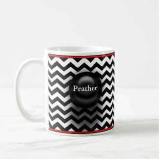 Café Taza conocida de encargo blanco y negro de Chevron