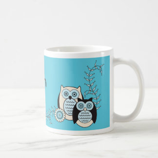 Café Taza conocida de los búhos del invierno