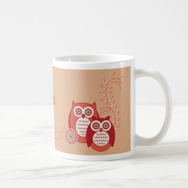 Café Taza conocida de los búhos retros (Derecha)