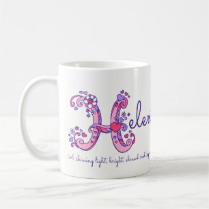 Café Taza conocida del monograma de la flor H del