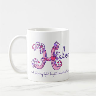 Café Taza conocida del monograma de la flor H del