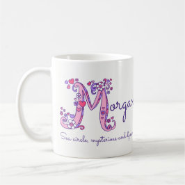 Café Taza conocida del monograma de la flor M del