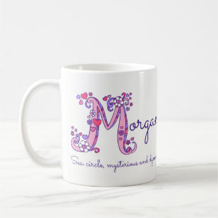 Café Taza conocida del monograma de la flor M del