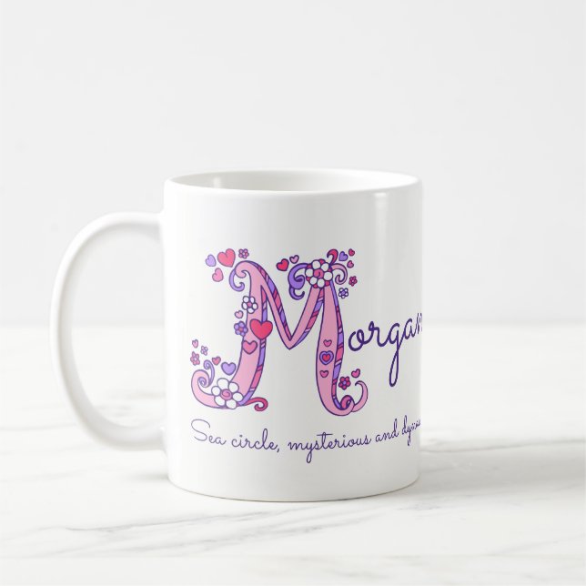 Café Taza conocida del monograma de la flor M del (Izquierda)