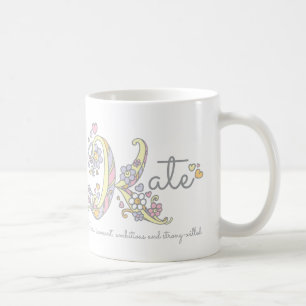 Café Taza conocida del monograma del significado de la