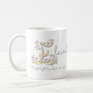Café Taza conocida del monograma del significado de la