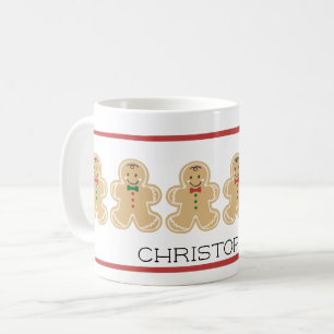 Café Taza conocida del navidad del hombre de pan de