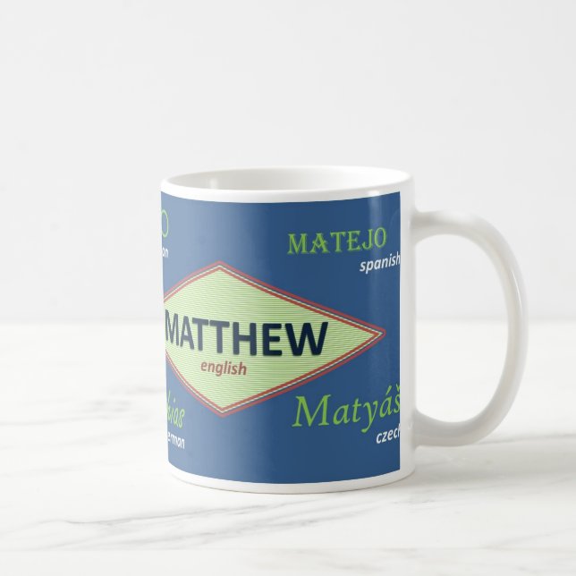 Café Taza conocida internacional de Matthew (Derecha)