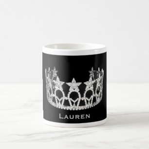Café Taza conocida personalizada corona de plata del