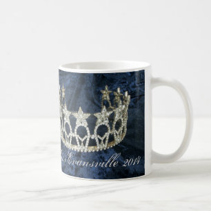 Café Taza conocida personalizada corona de plata del