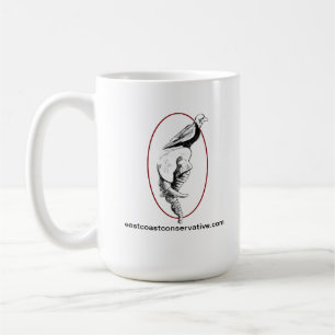 Café Taza conservadora 15oz del logotipo del podcast de