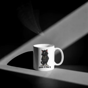 Café Taza Cool Cat– Diseño divertido de gato streetwear