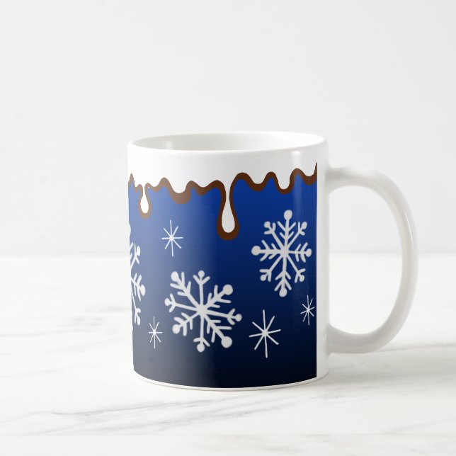Café Taza Copos de Nieve Azules (Derecha)