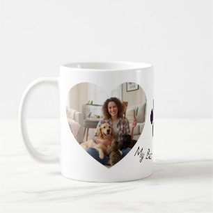 Café Taza Corazón con Foto de Mascota Personalizada