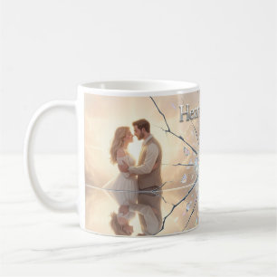 Café Taza Corazón de Vidrio Romance Destrozado Sueño