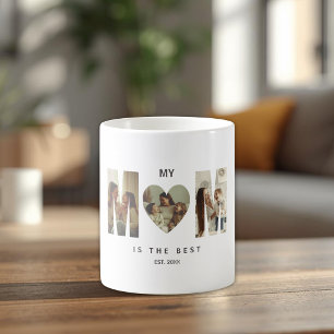 Café Taza Corazón MOM con Foto Personalizada de Moda