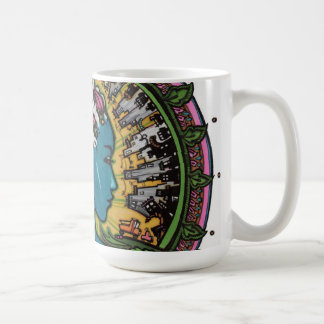 Café Taza "coronada" de las ilustraciones originales de