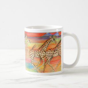 Café Taza corriente de las jirafas