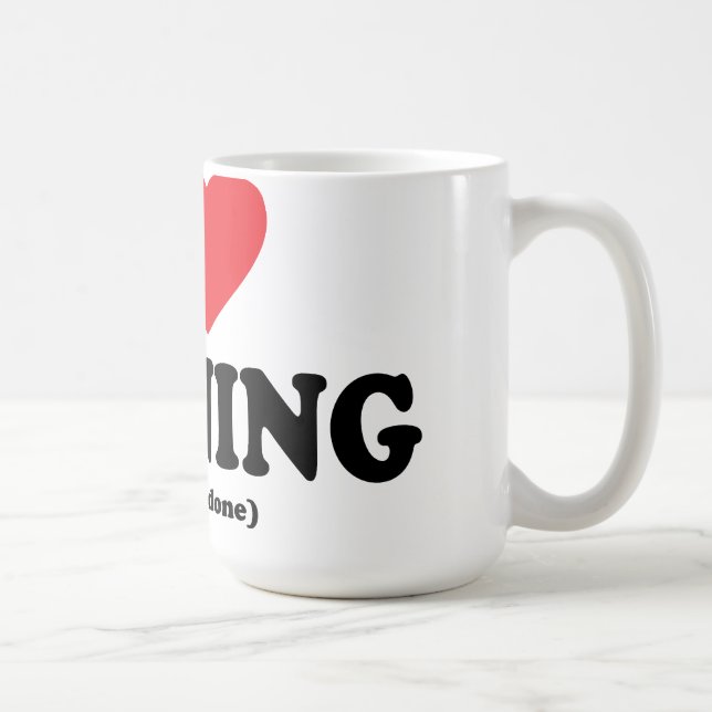 Café taza corriente del amor divertido de i (Derecha)