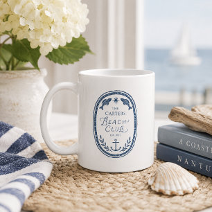 Café Taza costera personalizada con escudo del club de