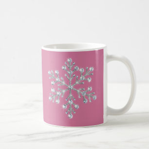 Café Taza cristalina del copo de nieve