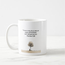 Café Taza cristiana de Mateo 11:28 | Regalo de ánimo