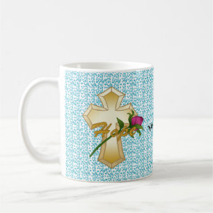 Café Taza Cruz de Rosa de la Esperanza Cristiana